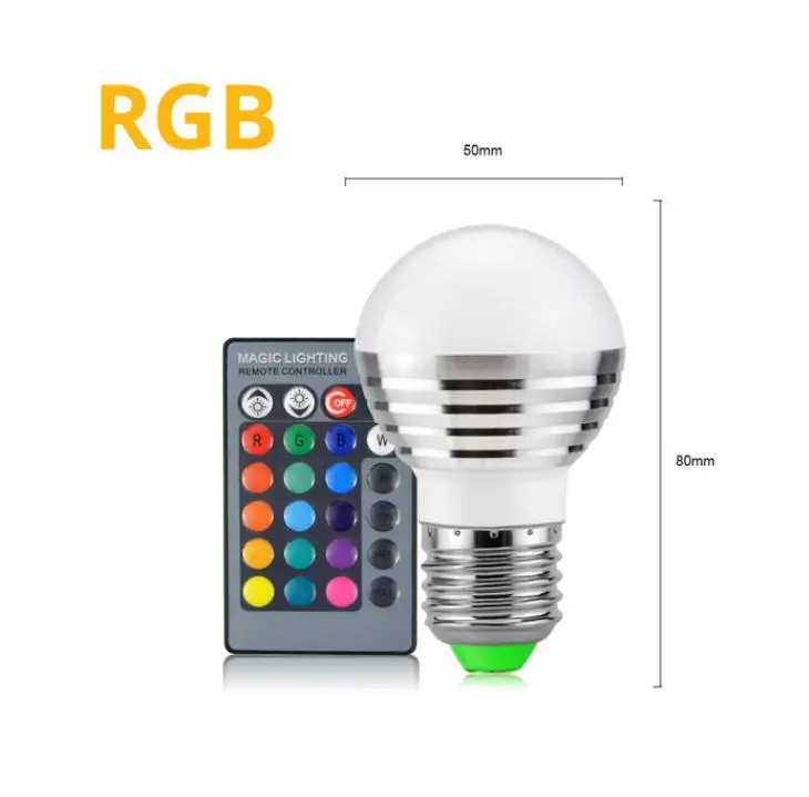 Смарт-E27 светодиодный rgb RGBW rgbww Волшебная осветительная лампа светильник 5W 10W 110 V-220 V Светодиодный прожектор+ ИК-пульт дистанционного управления - Испускаемый цвет: Remote RGB