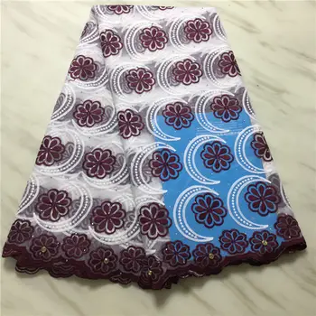 

Nigerian French Net Lace Fabric Embroidered African Lace Fabric High Quality Dubai Guipure Mesh Lace 5 Yards