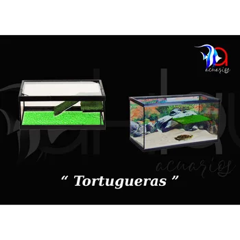 

Tortuguera, turtle Aquarium Reptile "HOUSE" WITH PLATFORM And RAMP lawn decorative crystal excellent order child