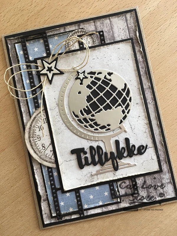 글로브 지리 금속 절단 다이 스크랩북 스텐실 다이 컷 카드 만들기 DIY 장식 공예 엠보싱 2019 년 새로운 다이