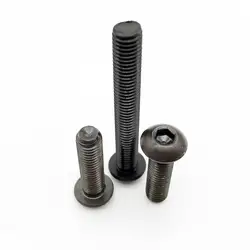 ztgs 5/50pc M2 M2.5 M3 M4 M5 M6 M8 304 A2-70 Stainless Steel Black grade 10.9 ISO7380 Hexagon Hex Socket Head Button Allen Bolt