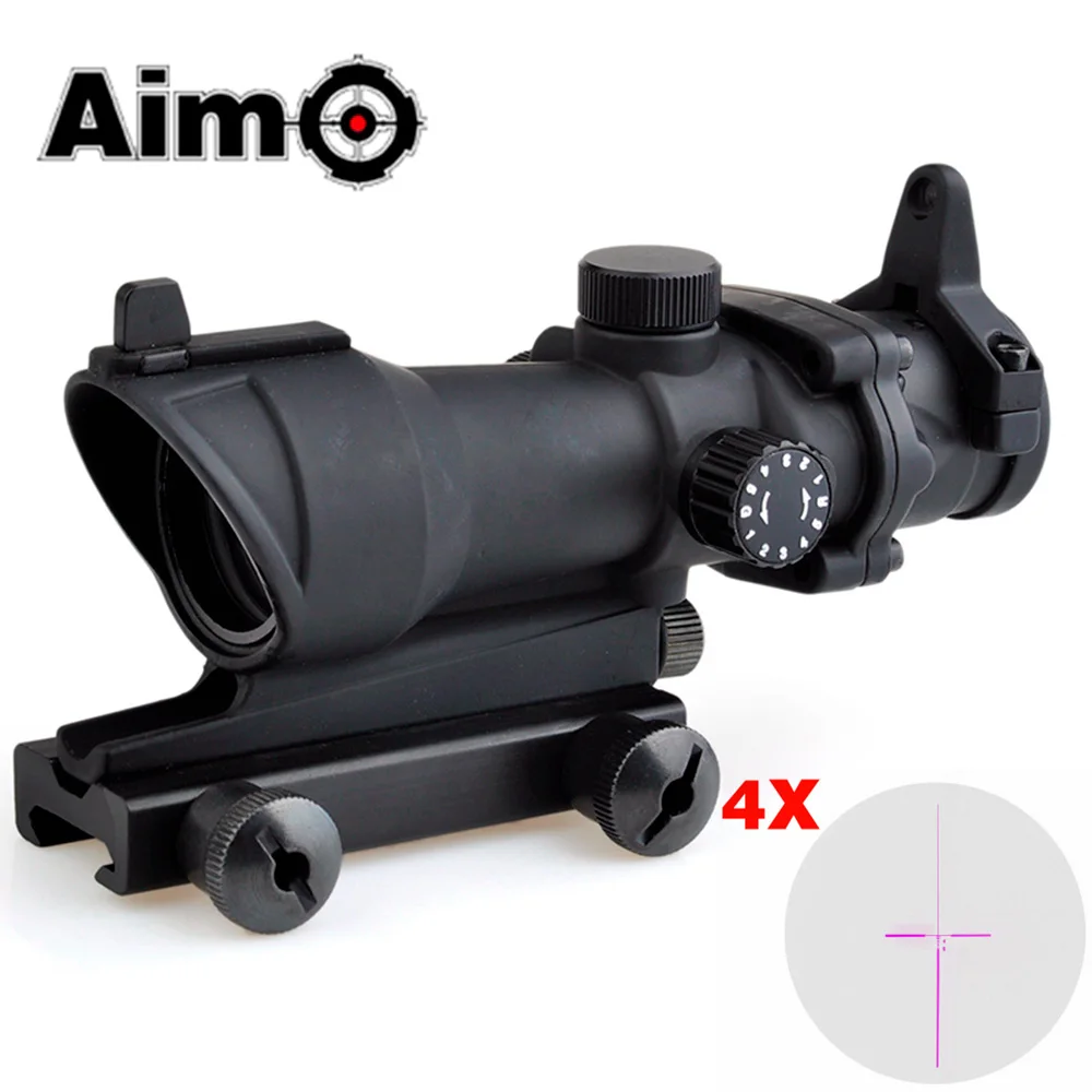 

Aim-O Airsoft Riflescope Tactical ACOG 4X32 Optical Rifle Scope Red/Green Dot Reticle With Mount Telescope AO5318 Hunting Optics
