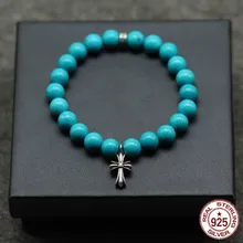 S925 Серебряный браслет стильные персонализированные украшения крест панк хип-хоп стиль пара стиль отправить подарок на день рождения любовника