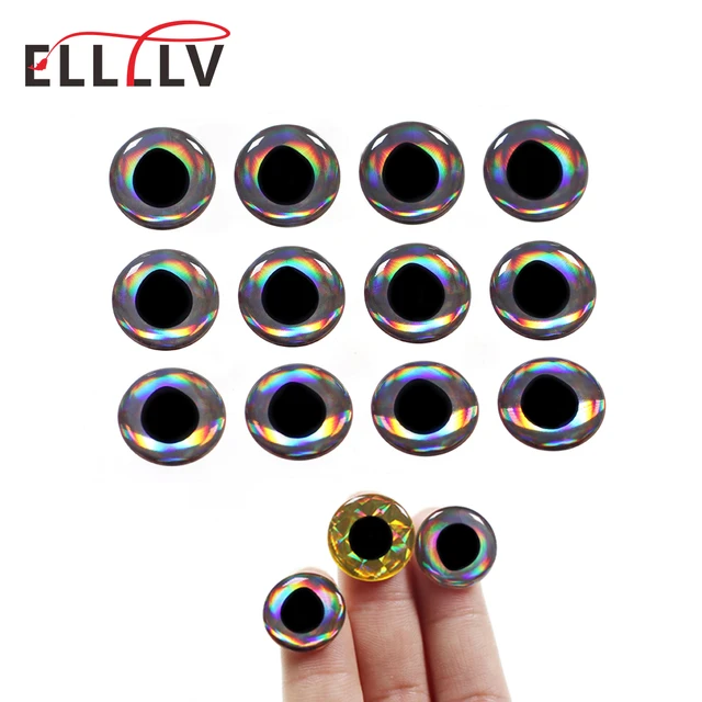 500Pcs*8mm 3D Holographic Fishing Lure Eyes, Fly Tying, Jig, Lure Baits  Making Assorted color - AliExpress