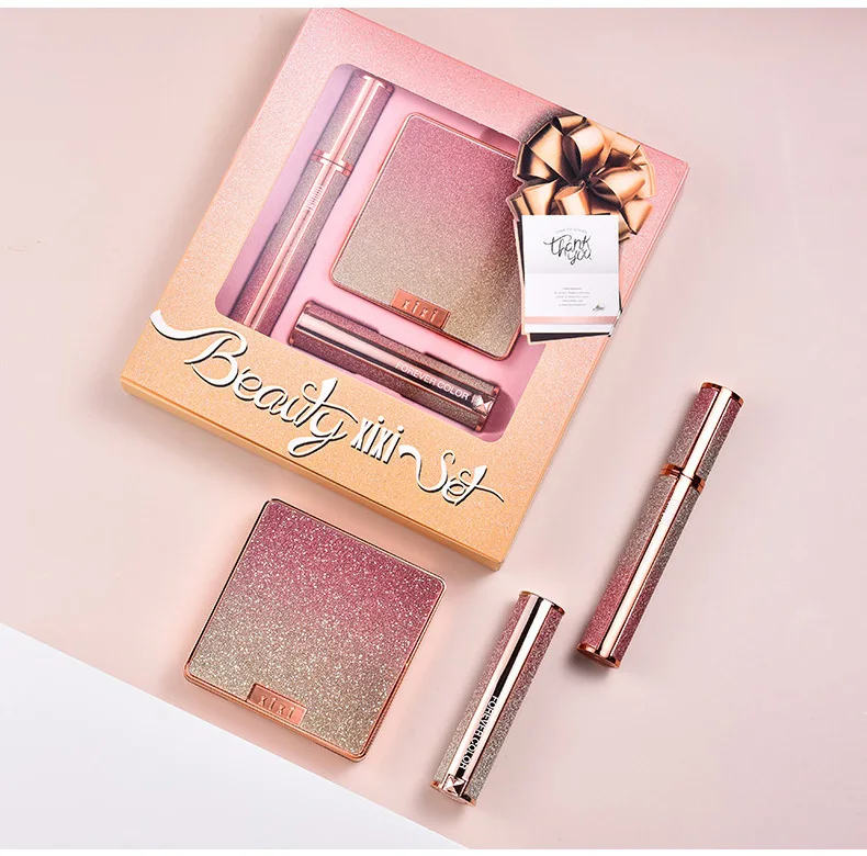 Профессиональный набор для макияжа губная помада 9 цветов тени век тушь ресниц 3