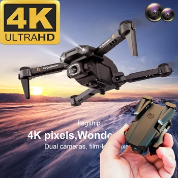 ls xt6 mini drone with 4k wifi fpv hd dual camera quadcopter racing drone gps