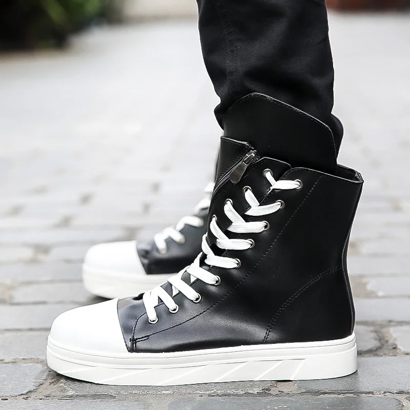 new brand leather and ankle boots autumn and winter men's boots fashion motorcycle boots outdoor work snow boots men's shoe