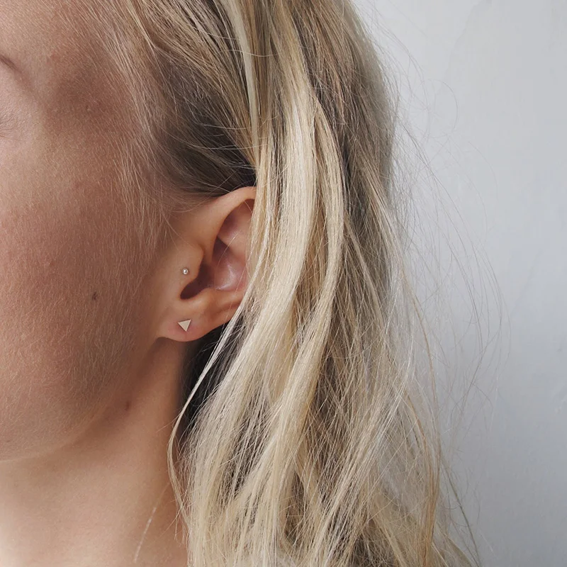 Женские серьги модные из нержавеющей стали Треугольные Серьги женские ювелирные