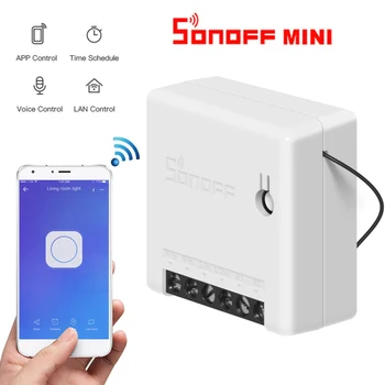 

1 Pcs SONOFF 10A 2 Way Switch Support APP/LAN/Voice Remote Control DIY Smart Home Automation MINI WiFi Switch Smart Timer Module