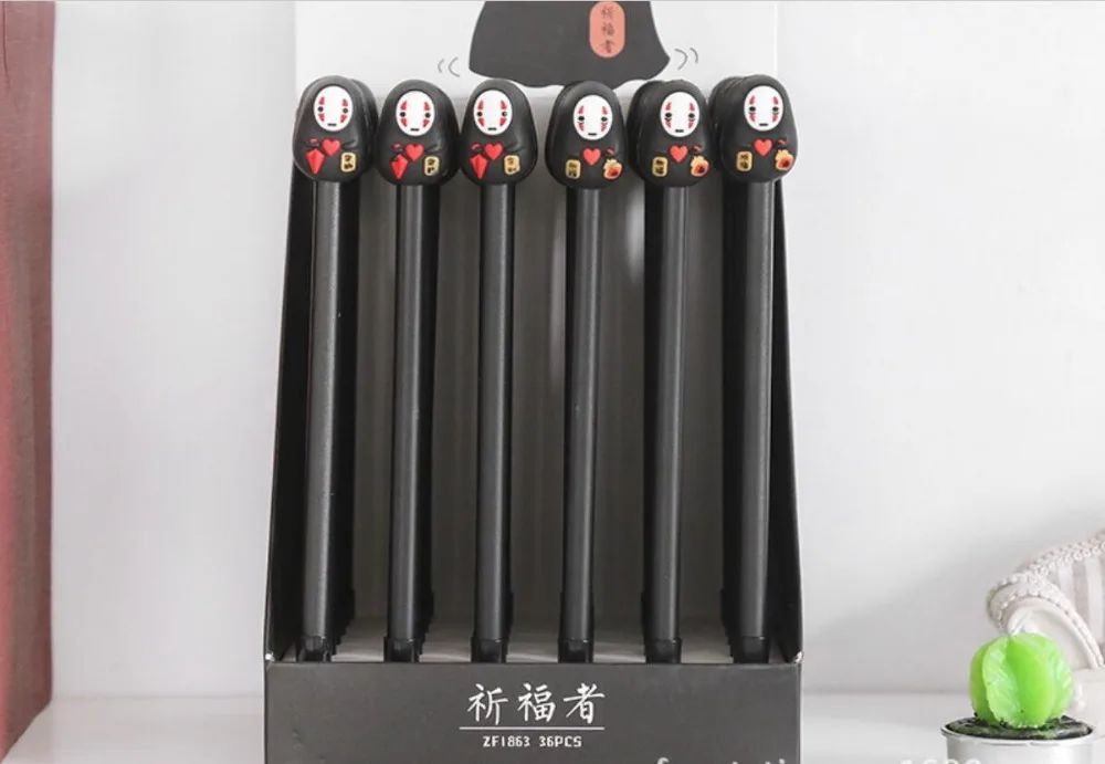many design cat dog bear monkey christmas Doughnut ice cream penguin frog panda gel pen cartoon black neutral pen 0.5mm 36pc/lot