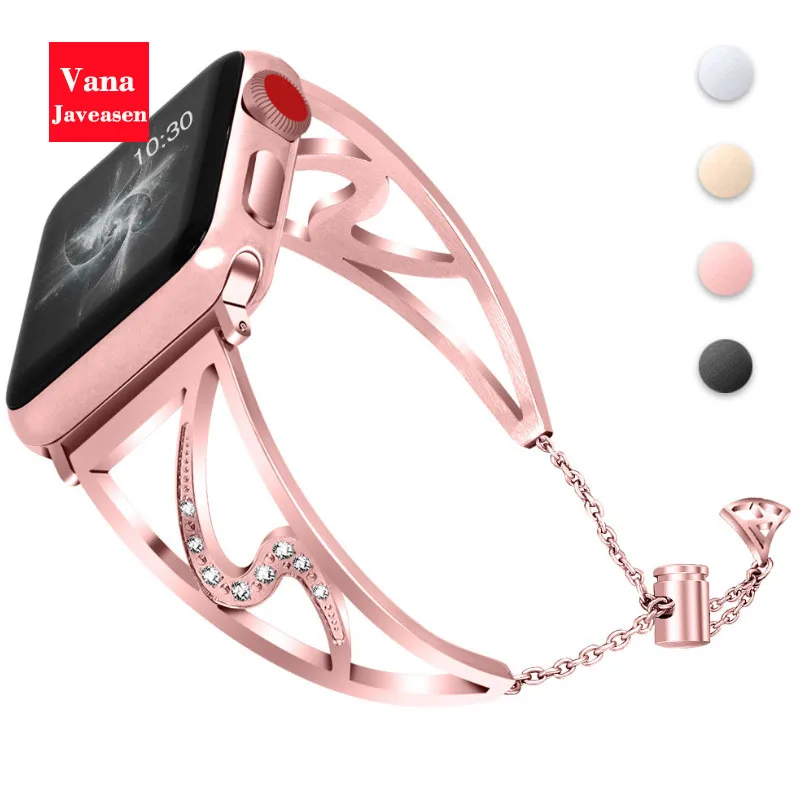 

Vana Javeasen Simple Watch bands Fashion S type Strap Band For APPLE Watch 4/3/2/1 Rose Gold Bracelet For iWatch Series 4 3 2 1
