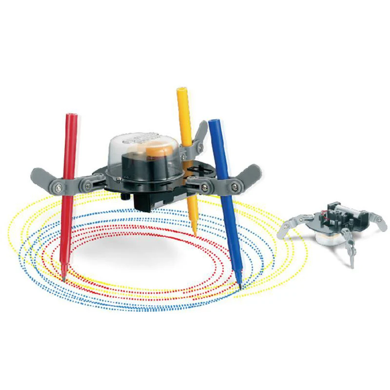  Doodling Robot Kit Creative Electrical DIY Auto Graffiti Drawing Science Education Toys Machine for