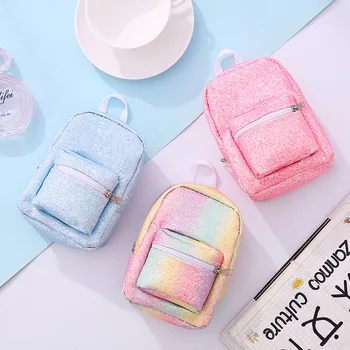 

Mini Coin Wrist Purse Backpack for Women Sequins Glitter Small Backpack Purse Designer Girls Back Pack Kawaii Cute Backpack New