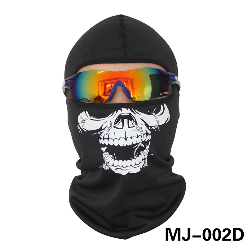 MJ-002D Мотоциклетная маска для лица на Хэллоуин, Лыжная Балаклава, маска для шеи, теплая для Hyosung Yamaha kawasaki Honda Suzuki Harley-Davidson - Цвет: MJ-002D