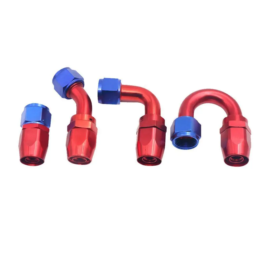 AN4/AN6/AN8/AN10 Straight 0&deg;/45&deg;/90&deg;/180&deg; Degree Aluminum Swivel Hose End Fitting Adapter Oil Fuel Line NPT Plug