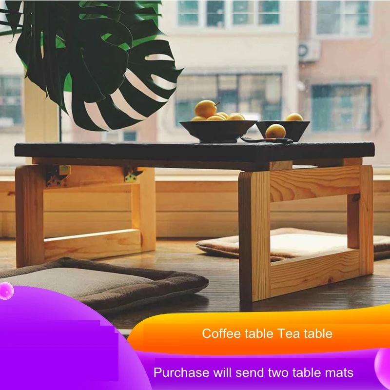  Balcony Bedroom Living Room Small Coffee Table Living Room Solid Wood Tea Window Low Folding Table 