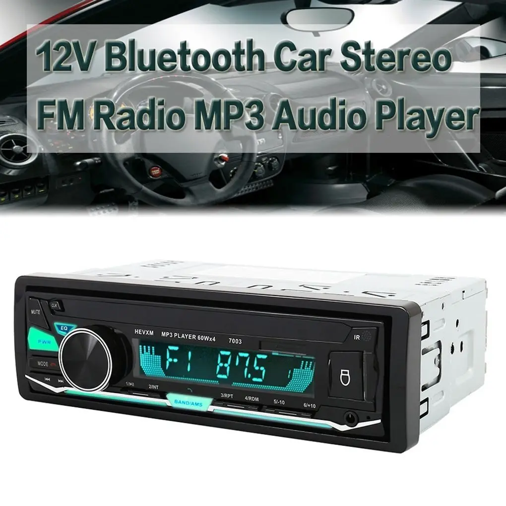 12 В автомобильный аудио MP3 Bluetooth плеер Музыкальный плеер хост fm-радио съемная рамка Автомобильные аксессуары