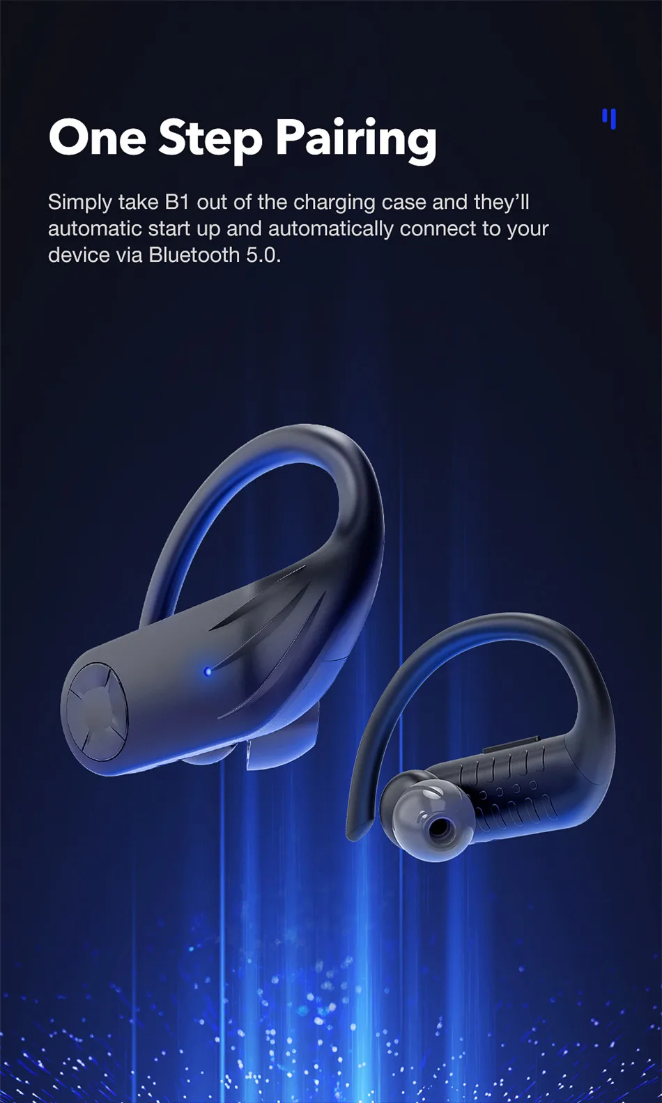 B1 TWS светодиодный дисплей Bluetooth наушники беспроводные наушники стерео наушники Handsfree спортивная Гарнитура для iOS/Android телефонов Гарнитуры