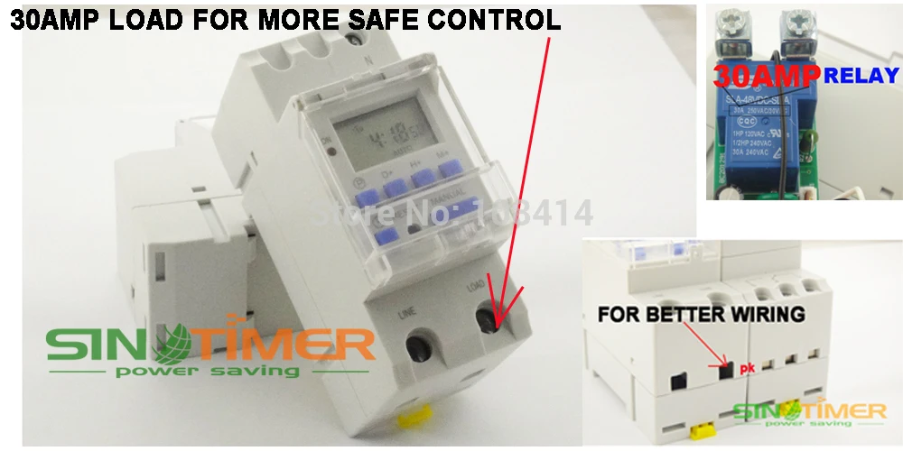 TM-616 еженедельные программируемые таймеры 30 Ампер контроль нагрузки 17 вкл/Выкл 12 в 110 В 220 В 24 ч цифровой переключатель контроля времени