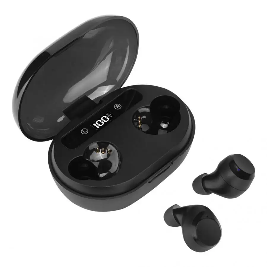 C8S Bluetooth 5,0 гарнитура настоящие беспроводные наушники-вкладыши цифровой дисплей IPX5 водонепроницаемые наушники Поддержка для IOS/Andriod/Windows