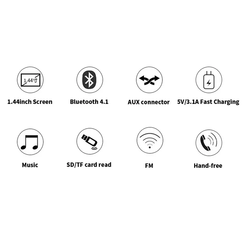 Автомобильный MP3 музыкальный плеер Поддержка WMA MP3 Hands Free Встроенный микрофон Голосовая подсказка CVC шумоподавление автомобильный FM передатчик