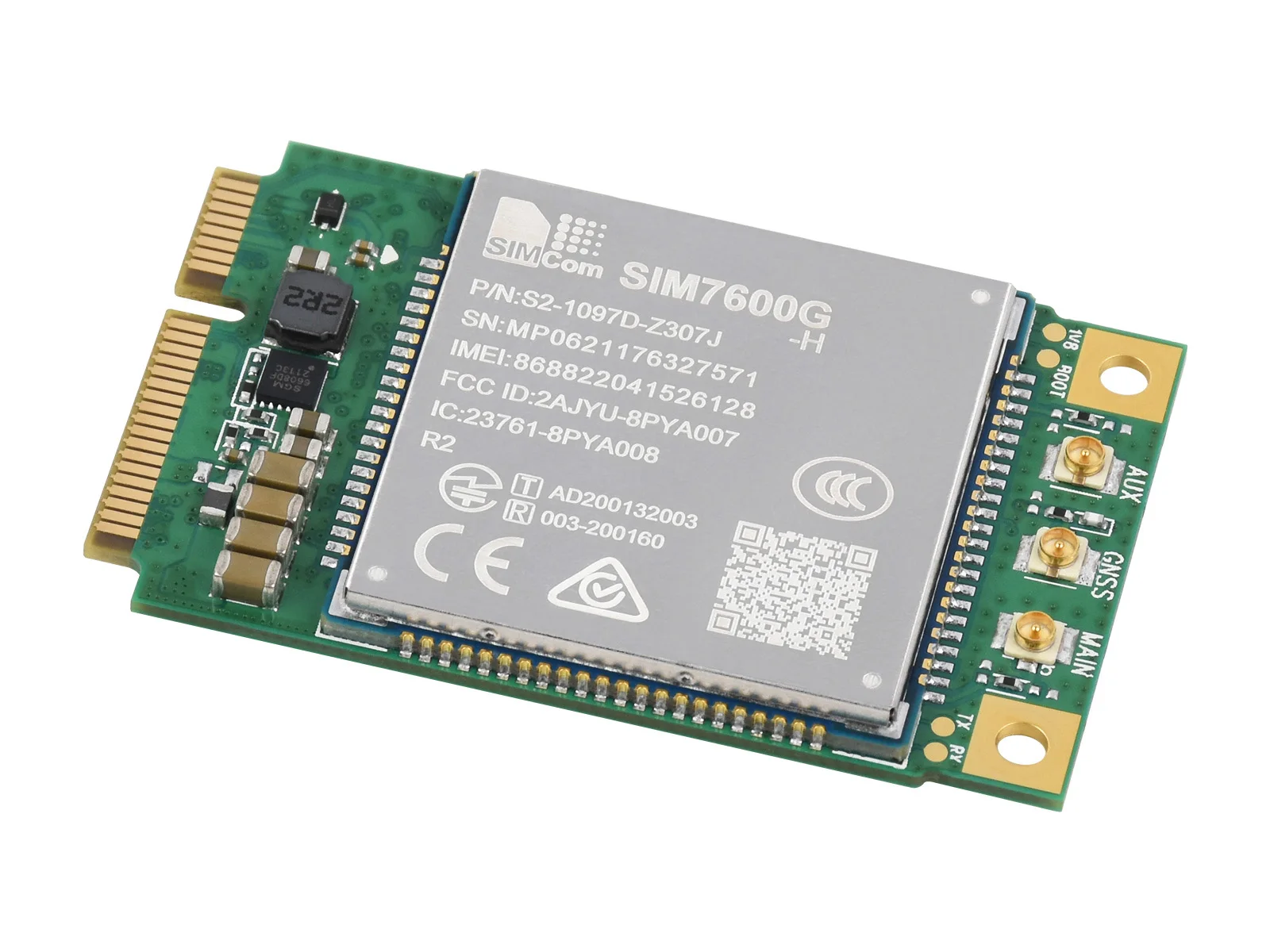 Waveshare Sim7600g-h-pcie Simcom Original 4g Lte Cat4 Módulo Cobertura Global Gnss Mini-pcie Conector Lte-tdd Lte-fdd Quadro demonstração - Imagem 4