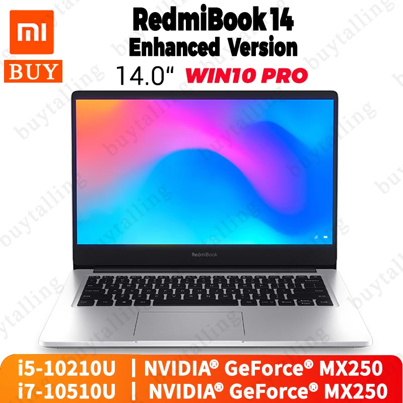 Оригинальный ноутбук Xiaomi Redmibook 14 Pro Intel Core i5 10210U/i7 10510U NVIDIA MX250 8 Гб DDR4 512 SSD Windows 10