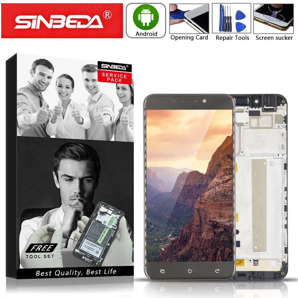 5 &quotоригинал для Asus Zenfone 4 Max ZC554KL ЖК дисплей сенсорный экран с рамкой X001D LCD|touch screen