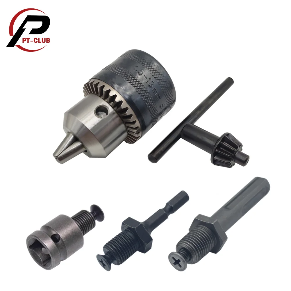 Convertidor de mandril de taladro preciso de 1,5 13 mm Adaptador de cambio rápido de rosca de 1/2 " 20UNF Vástago Plus de 1/4" hexagonal|Pinza| - AliExpress