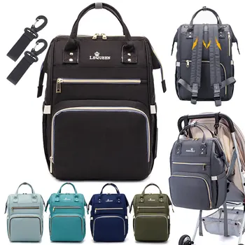 

LEQUEEN Baby Diaper Bag Large Capacity Baby Maternity Backpacks Patchwork Stroller Storage Bags Oxford Waterproof Baby Care Bags