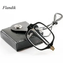 Титановые магнитные складные очки для чтения с полуоправой, линзы Unsiex, ретро складные очки для пресбиопии, чехол+ 1,00+ 1,50+ 2,00