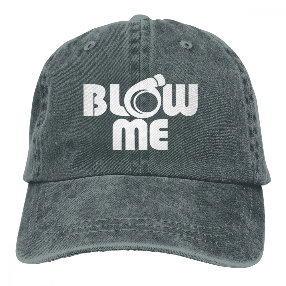 Blow Me Casquette черные унисекс Мужские Женские джинсовые бейсболка с ремешком кепки регулируемые Гольф папа шляпа