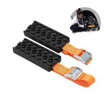 1/2 pces blocos duráveis da tração do pneu do carro do plutônio anti-skid com saco correias chain do pneu da lama da neve da emergência para o gelo da lama da neve