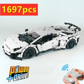 

NEW RC Motor Power Function MOC-34645 Lamborghinies Super Car Aventador Fit LeGINGlys Building Kit Block Bricks Diy Toy Gift
