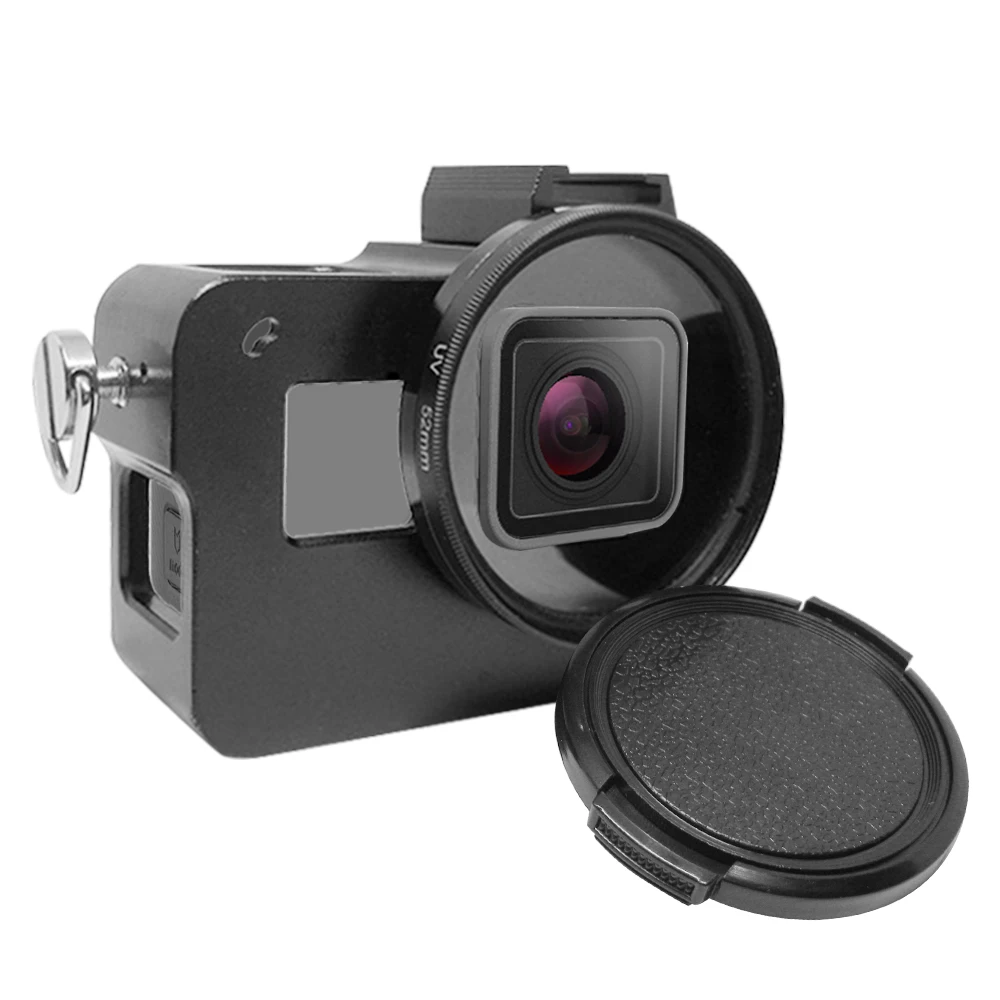 GoPro Hero металлический каркас Корпус чехол Чехол с УФ-фильтром и защитная клетка для GoPro Hero 5/6/7 спортивные Камера аксессуары