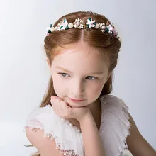 Детский головной убор принцессы из Южной Кореи; аксессуары для волос для девочек; сценические Подиумные повязки для волос; стиль; Immorta