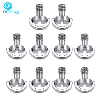 

10x 1/4" Inch SLR Camera Screw D-Ring Tripod Monopod Mount Adapter Screw Quick Release Plate Baseplate Rig DSLR Accessories