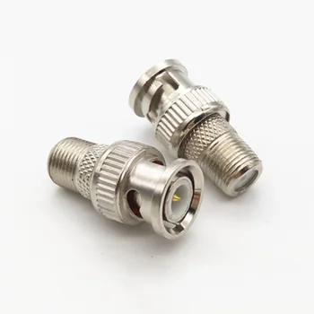 5pcs BNC ปลั๊ก F หญิง JACK COAX CONNECTOR ADAPTER สําหรับกล้องวงจรปิด Drop Shipping สนับสนุน Silver Monitor 1
