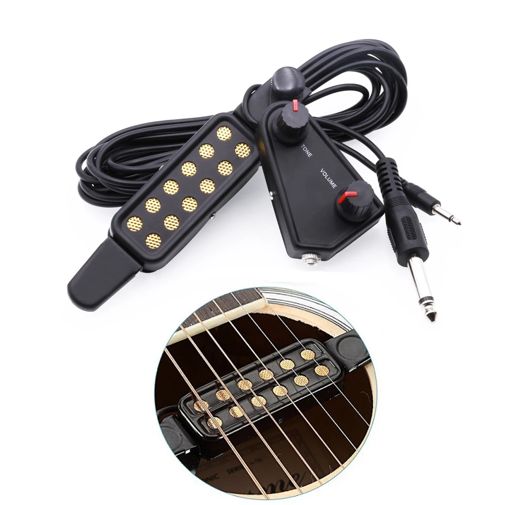 

Acoustic Guitar 12-hole Magnetic Sound Hole Guitar Free Hole Pickup With Tone And Volume Control