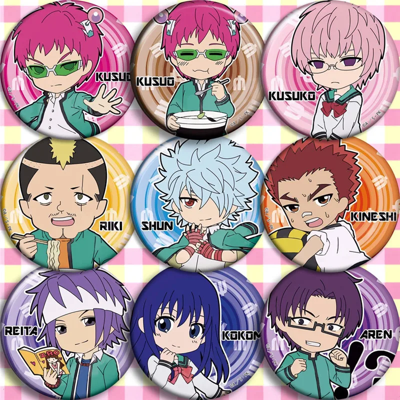 Значок на пуговицах Saiki Kusuo no Nan Teruhashi Kokomi Kaitou Syun значок булавке для косплея