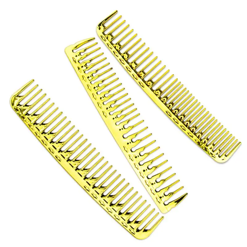Многофункциональная Гальваника Золотой парикмахерская расческа светильник Портативный Для мужчин Для женщин расчески