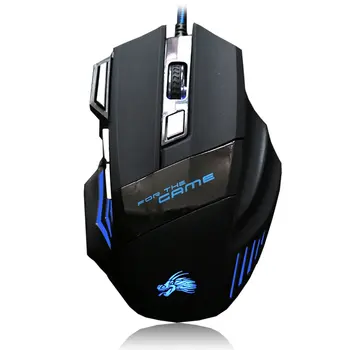 

5500DPI USB Wired Game Mouse 3D LED Optical 7 Buttons Pro Gamer Computer Mice For Desktop PC Laptop Adjustable Gaming Mouse 2019