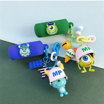 

Cool Cute Cartoon 3D Soft Silicone Case for QCY T1 Wireless Bluetooth Earphone Portable Protect Cover Decor Doll Keyring Gifts