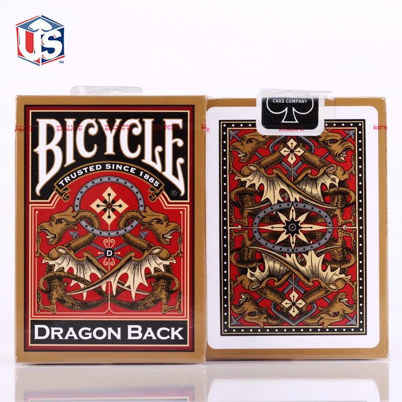 Lot of 12 Bicycle Dragon Back Gold Playing Cards 