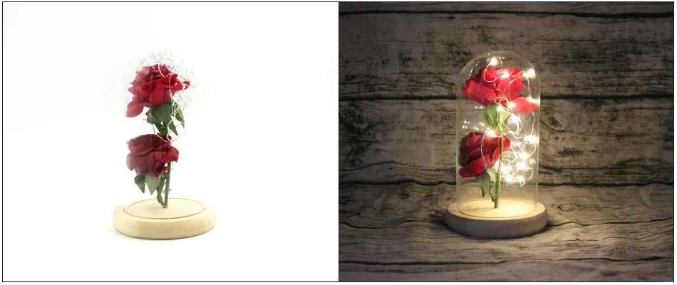 Светодиодный светильник в виде розовых стеклянных бутылок, светодиодный ночник, домашний декор, деревянная основа для настольной лампы, 2 шт., подарок на день Святого Валентина