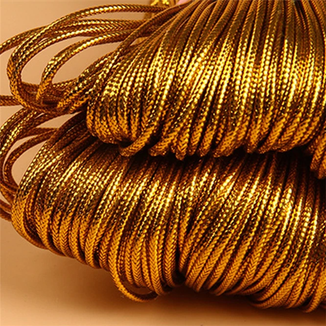 

For Candy box Rope Gold Cord Thread Cord String Strap Ribbon Rope Tag Line Bracelet Making No-slip Clothing Gift box Decor 10m