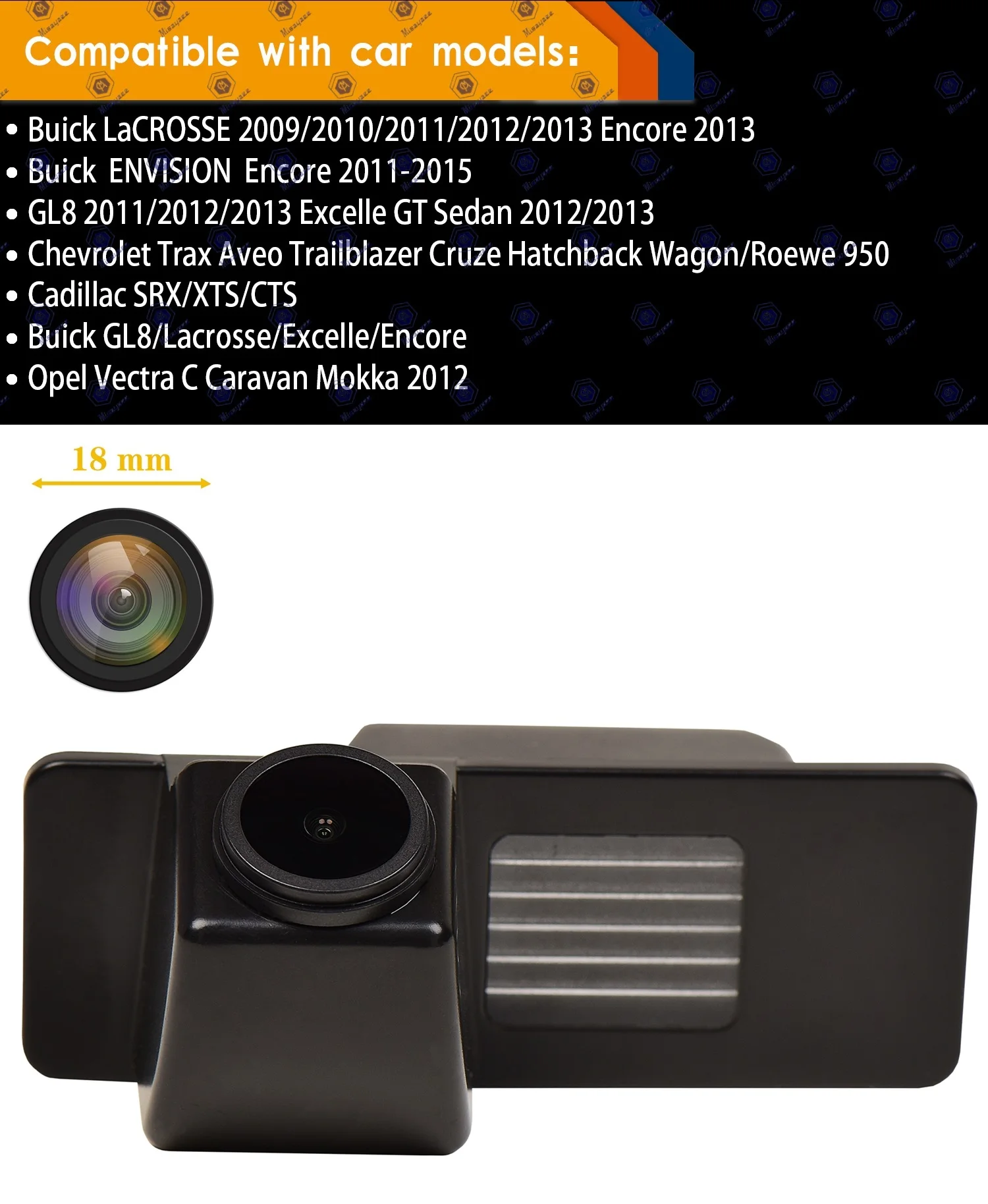 

Камера HD 720P для Buick LaCROSSE 2009-2013 Encore 2013 GL8 2011-2013 Excelle GT Sedan 2012/2013, камера заднего вида с ночным видением