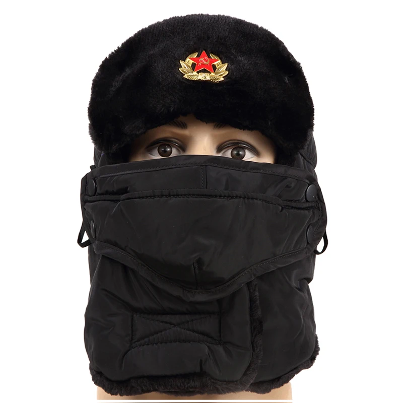 Шапка бомбер русская советская армия ушанка зимняя охотничья Мужская Женская
