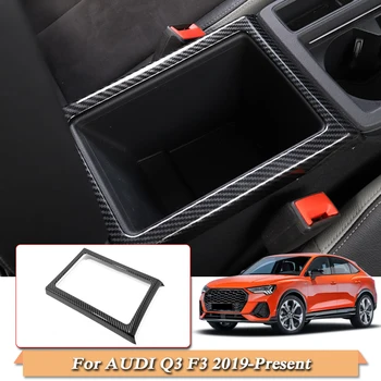

ABS For Audi Q3 F3 2019-Present Car Styling Internal Armrest Box Storage Sequins Stickers Interior Arm Frame Sequins Accessory