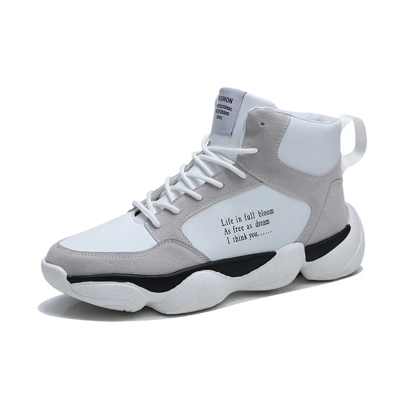 

Shoe Men's Korean-style Trend Versatile Teenager Hight-top MEN'S SHOES Spring Trendy Shoes Dad Casual Sports 2019 New Style